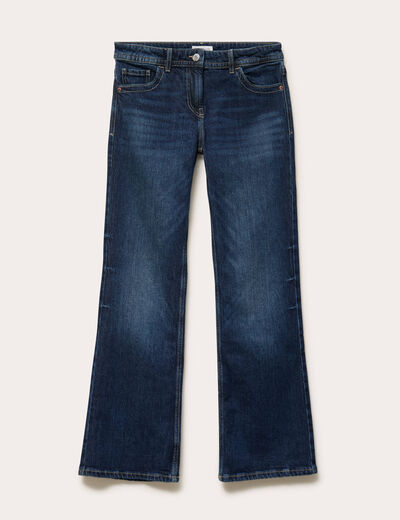 Jean bootcut taille basse denim stone femme