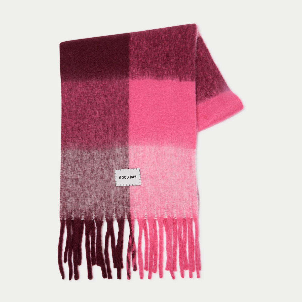 &Eacute;charpe plaid bordeaux femme
