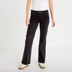 Jean bootcut taille basse denim snow noir femme