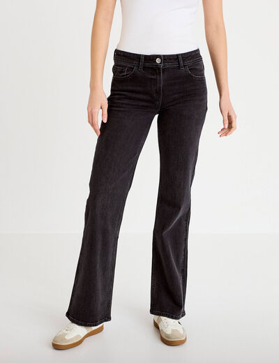 Jean bootcut taille basse denim snow noir femme