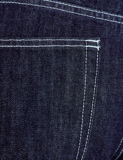 Jean wide leg taille basse denim brut femme