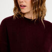 Pull col rond prune femme