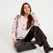 Pull col rond manches longues rose clair femme