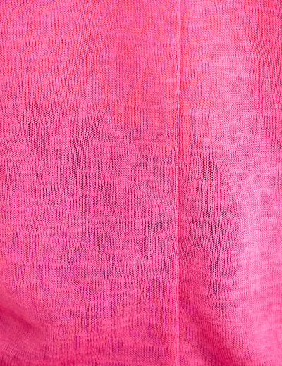 T-shirt noeuds dos rose fushia femme