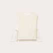 T-shirt pull sans manches 2-en-1 ecru femme