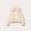 Veste fausse fourrure ecru femme