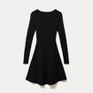 Robe pull patineuse manches longues noir femme