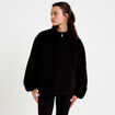 Doudoune r&eacute;versible effet polaire noir femme