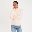 Pull avec col roul&eacute; ecru femme