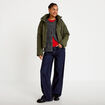 Gilet ample manches longues gris fonc&eacute; femme