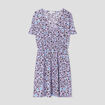 Robe &eacute;vas&eacute;e col en V parme femme