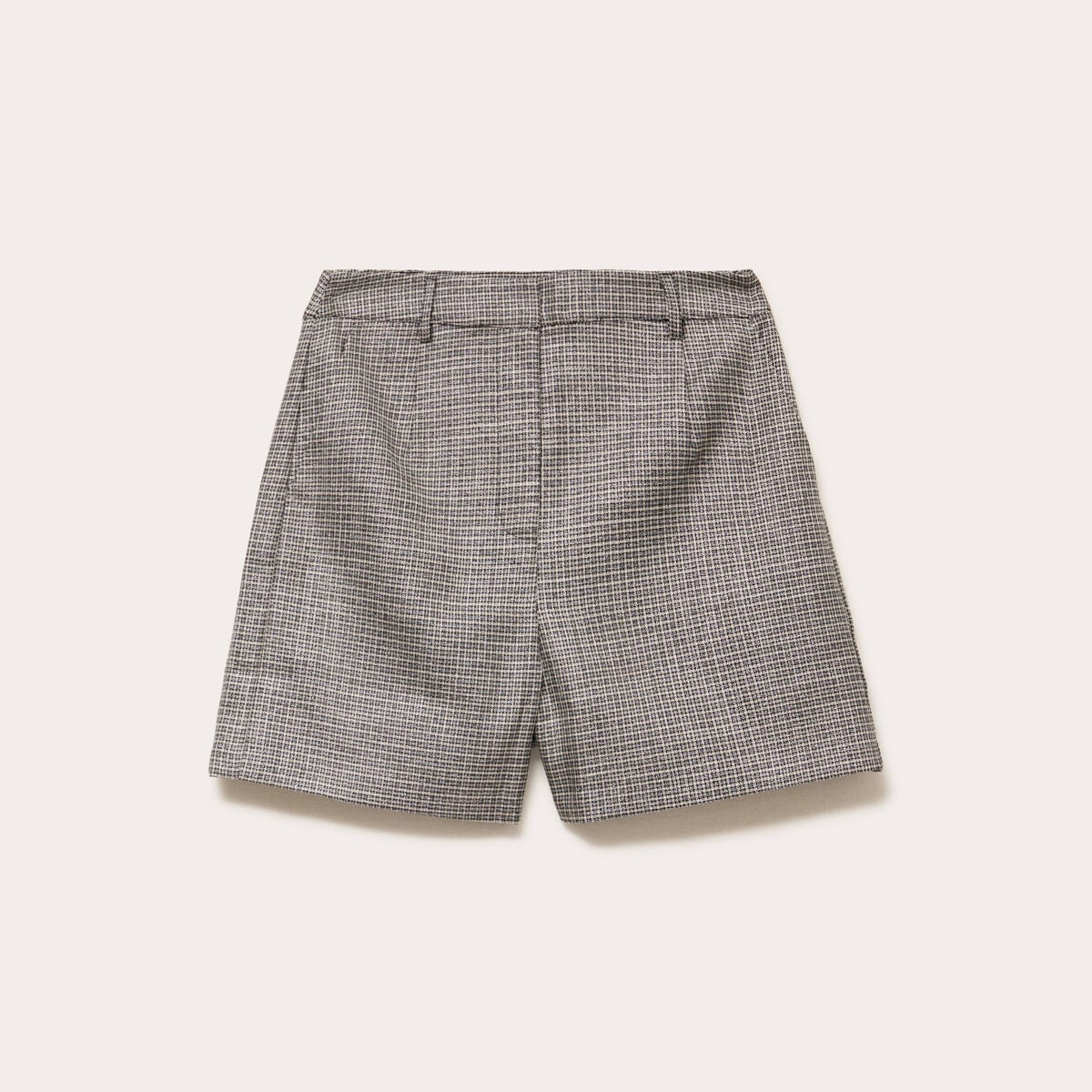 Short regular taille standard tweed noir femme