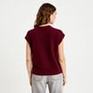 Gilet ample sans manches bordeaux femme