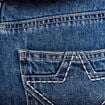 Jupe-short droite en jean denim double stone femme