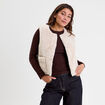 Gilet r&eacute;versible sans manches ivoire femme