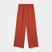 Pantalon large fluide orange fonc&eacute; femme