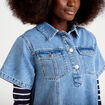 Robe droite en jean denim double stone femme