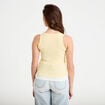 D&eacute;bardeur ajust&eacute; col rond jaune pastel femme