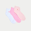Lot 3 paires de chaussettes rose fushia femme