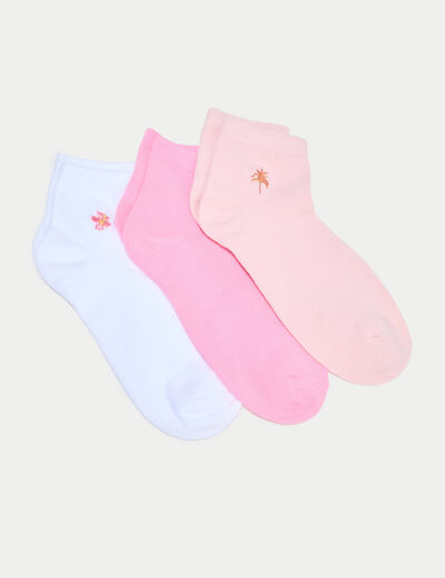 Lot 3 paires de chaussettes rose fushia femme