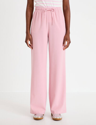 Pantalon large vieux rose femme