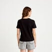 T-shirt col rond manches courtes noir femme