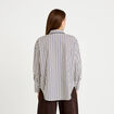 Chemise oversize manches longues blanc femme