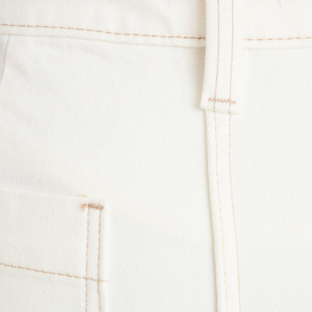 Jean bootcut taille haute denim blanc femme