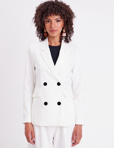 Veste blazer ecru femme