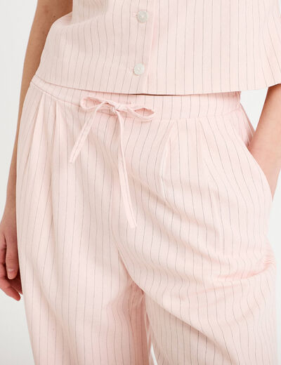 Pantalon large rose femme