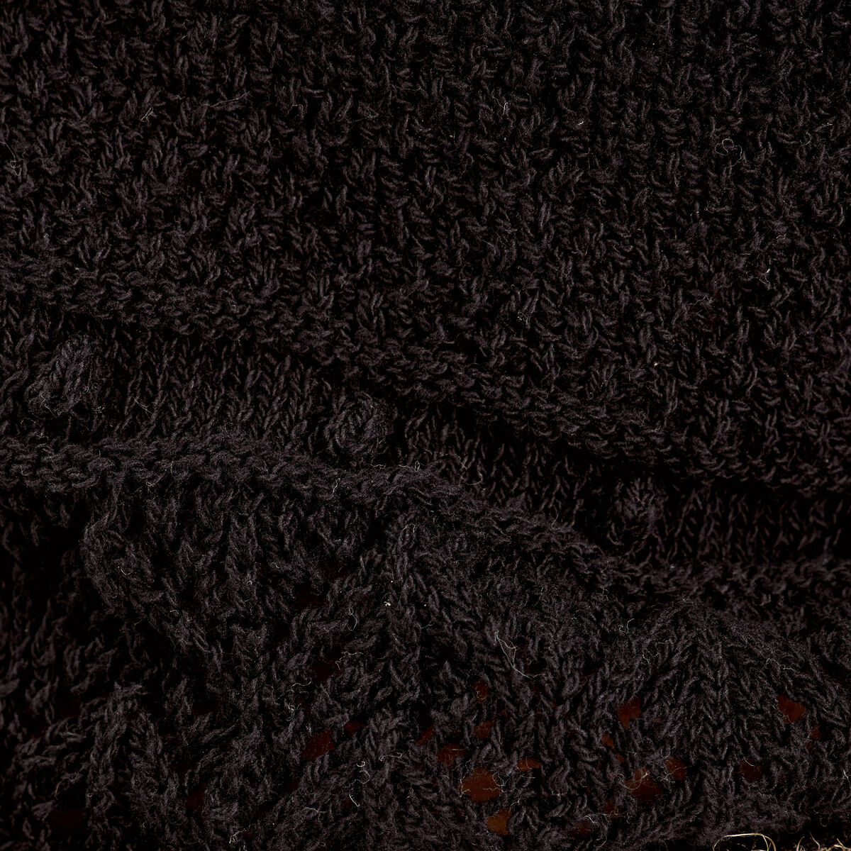 D&eacute;bardeur tricot col en V noir femme