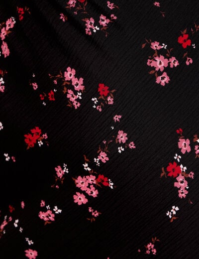 Jupe &eacute;vas&eacute;e 3/4 d&eacute;tail dentelle noir femme