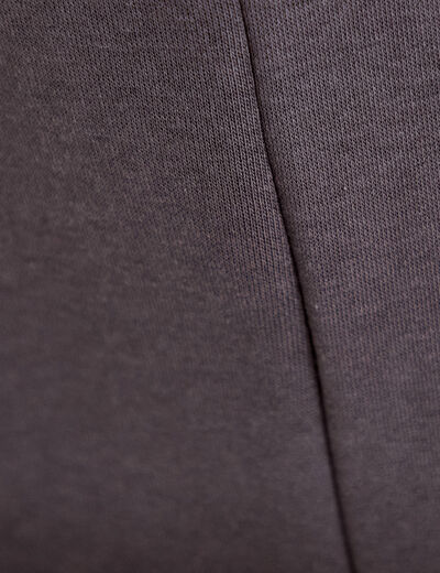 Jogging &agrave; d&eacute;tails clout&eacute;s taille basse gris fonc&eacute; femme