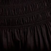 Jupon &eacute;vas&eacute; taille smock&eacute;e noir femme