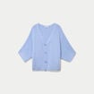 Gilet ample col v manches 3/4 bleu ciel femme