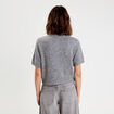 Gilet &agrave; d&eacute;tails de perles gris femme