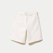 Bermuda en jean denim blanc femme