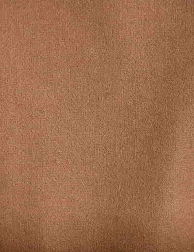 Poncho col am&eacute;ricain beige femme