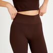 Short cycliste sans couture marron fonc&eacute; femme