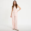 Gilet ajust&eacute; col v bretelles fines rose femme
