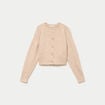Gilet col rond ecru femme