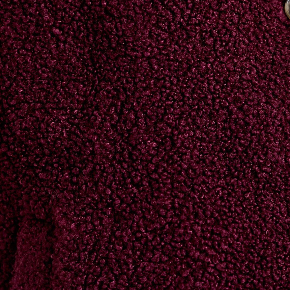 Gilet sans manches effet polaire prune femme