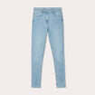 Jeans skinny taille haute denim bleach femme