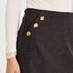 Jupe-short trap&egrave;ze fluide gris femme