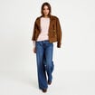 Pull manches longues brillant rose clair femme