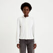 Blouse droite col montant dentelle ecru femme