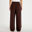 Pantalon bootcut avec ceinture marron fonc&eacute; femme