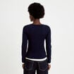 Doudou col rond manches longues bleu marine femme