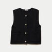 Gilet sans manches noir femme