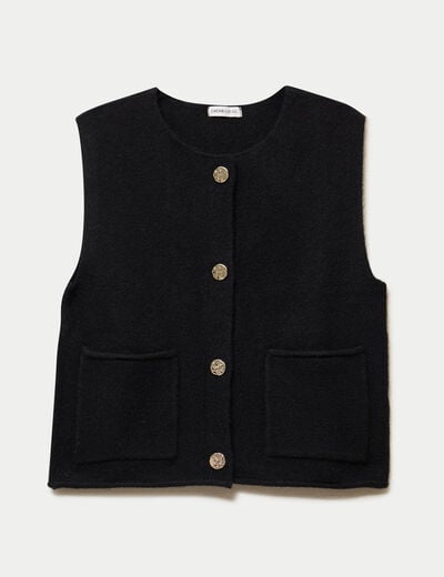 Gilet sans manches noir femme